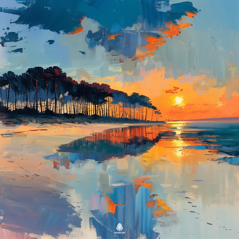 Découvrez nos peintures originales sur bois inspirées de Lesparre-Médoc, entre dunes, océan et forêt médocaine. - deco murale, decoration cuisine, decoration interieur, lacanau plage sud, le Moutchic
